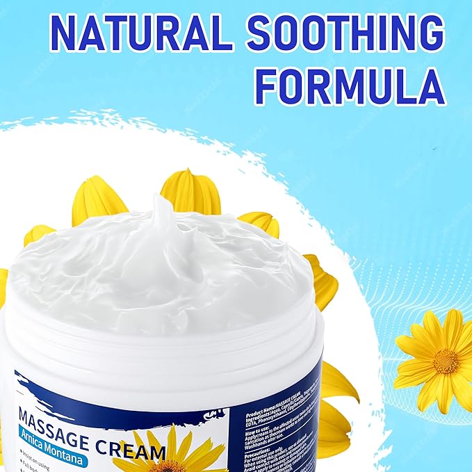 Arnica Massage Cream for Sore Muscles, Deep Tissue Massage Lotion with Natural Botanical Extracts, Non-Greasy Muscle Cream for Back, Neck & Shoulders, Moisturizing Body Massage Creams