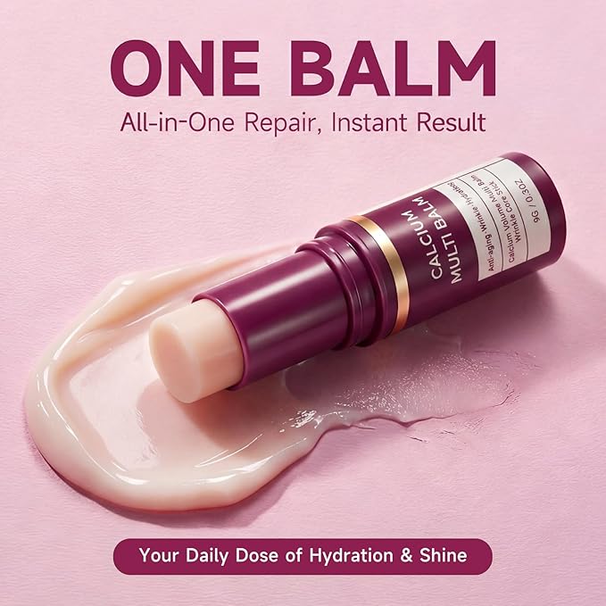 AMRAM Calcium Multi-Balm Stick with Vitamin D | Skin Firming & Hydrating Balm for Under-Eyes, Face & Neck | Supports Collagen, Improves Elasticity | 0.3 oz/9g