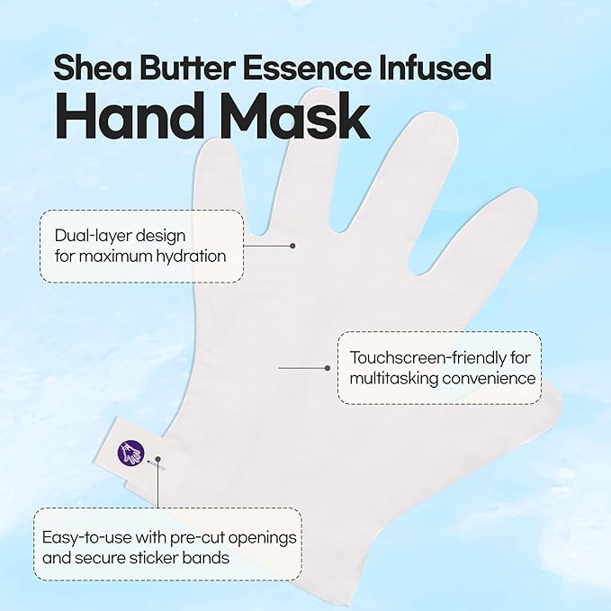 Epielle Intensive Repairing Hand & Foot Masks for Dry, Cracked Skin, Self Care Gifts for Women, Spa Kit, Stocking Stuffers, Thanksgiving Essentials, 6 Moisturizing Gloves & 6 Moisturizing Socks