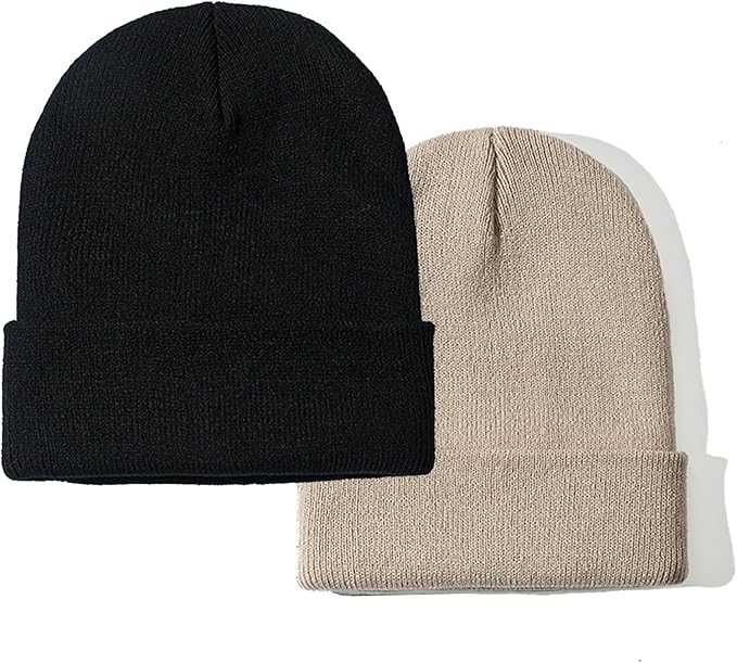 PFFY Unisex Beanie Hats for Men Women Knit Winter Beanies