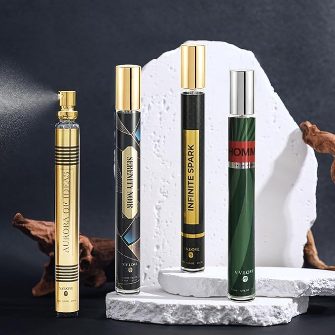 MZANK 4 Pack Cologne for Men(4x35ml),Perfume for Him,Valentines Day Gifts,Gifts for Husband,Gifts for Him,Eau de Toilette,Stocking Stuffers for Men,Travel Size Perfume,Natural Spray Long Lasting Gift