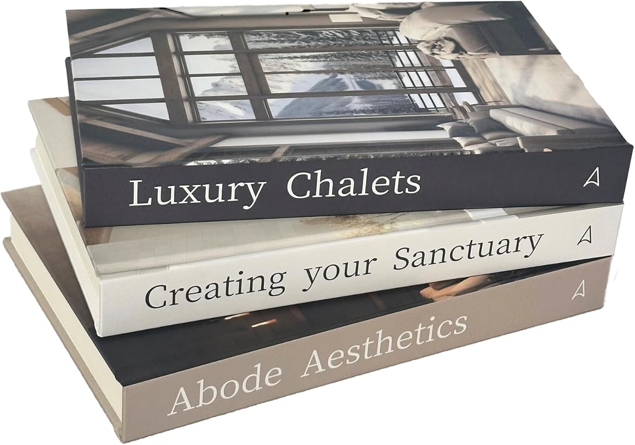 Array & Arrow Decorative Books for Home Decor, Set of 3 Faux Book Storage Boxes with Magnetic Closure, Hidden Storage for Remotes, Keepsakes, Coffee Table, Bookshelf, Living Room Decor