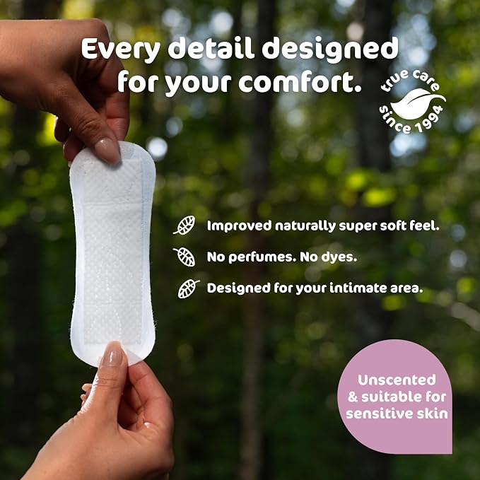 Naty Daily Panty Liners for Women, Normal, Wrapped, 32 Count | 100% Organic Cotton top Sheet, Certified Skin-Safe, Thin, Unscented, Absorbent Protection, Comfortable & Breathable