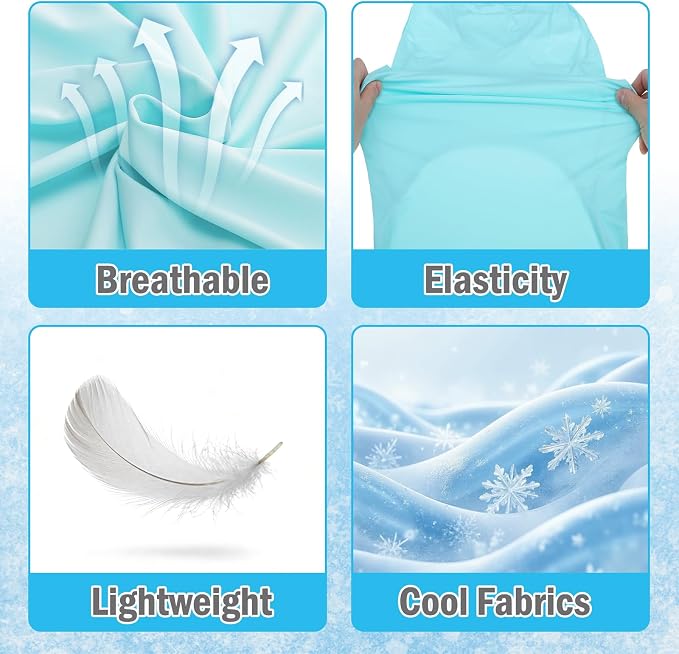 Cooling Sunblock Dog Clothes for Large Dogs, 2 Pack UPF50+ UV & Insect Protection Quick Dry Dog T Shirts for Outdoor, Anti-Hair Loss Breathable Sleeveless Pet Vest Tank Tops, Blue&Green, XXL