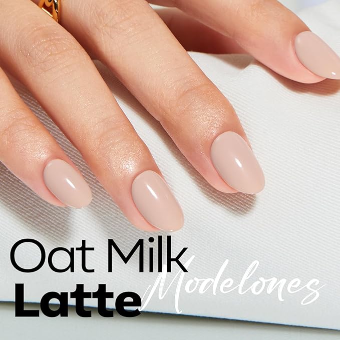 modelones Nude Gel Nail Polish Light Brown Nail Polish Ivory Elegant Color Gel Polish Khaki Soak Off LED Nail Lamp Manicure Salon 15 ML