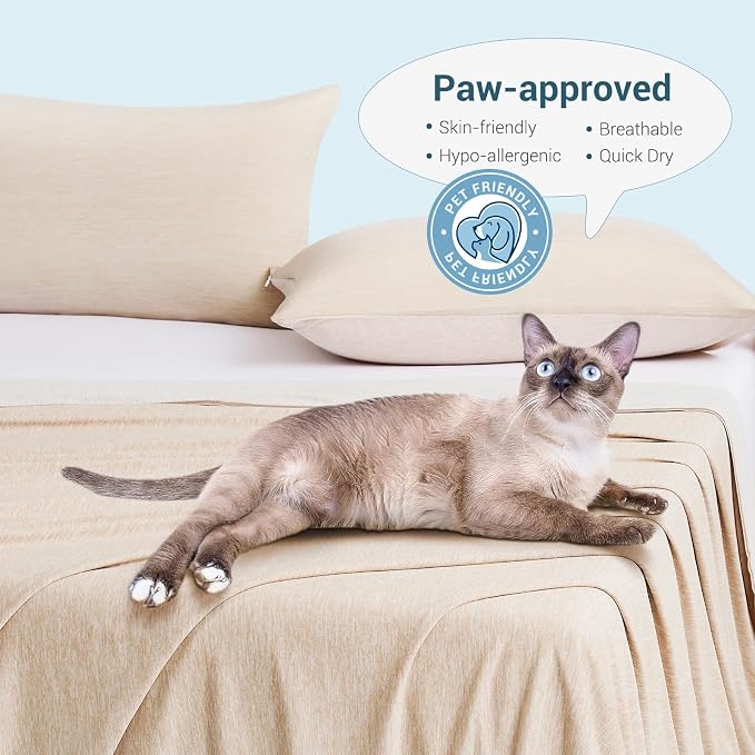 Elegear Arc-Chill 3.0 Cooling Blankets for Hot Sleepers, Throw Size, Beige | Q-Max>0.5 Cooling Fabric, Absorbs Heat to Keep Body Cool, Breathable Summer Blankets for Night Sweats & Menopause, 51"x67"