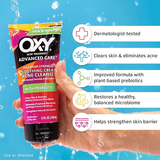 Oxy (R Maximum Strength Acne Cleanser - 5 fl oz Tube (Pack of 2)