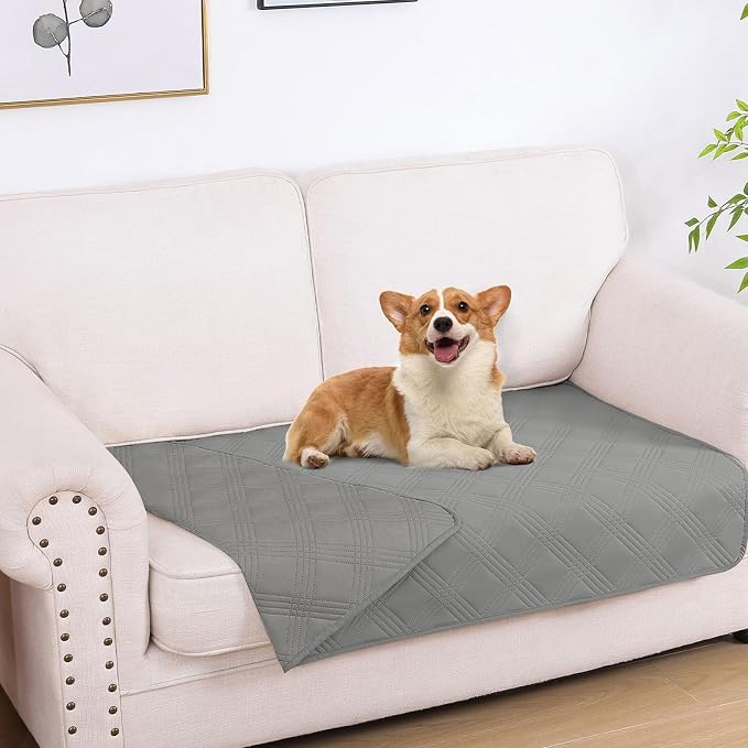 Waterproof Reversible Dog Blanket, Soft Couch Cover for Dogs Washable | Dual-Sided Waterproof Pet Bed Blanket, Resist Stains Spills & Pet Hair, Practical Furniture Protector For Pets, Size 30"x53"