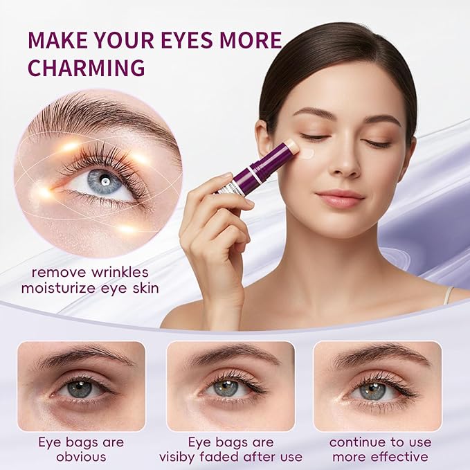 2PCS Cementerre Calcium Multi Balm Stick, Korean Calcium Volume Multi Balm, Collagen Moisturing Stick, Anti-aging, Wrinkles, Sagging, Hydrating, Firming Skin, Suitable for Eyes, Face & Neck-Purple