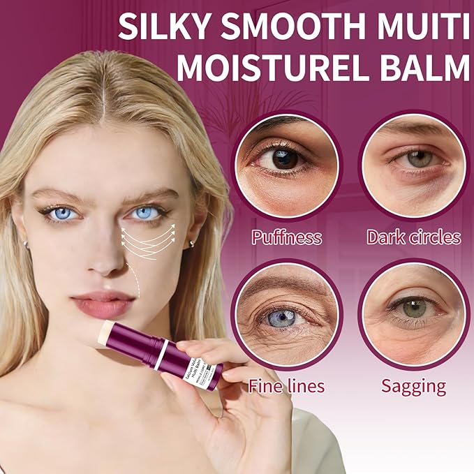 3 PCS Calcium Multi Balm(Face/Eyes/Lips&Neck), Collagen Calcium Volume Multi Balm Moisturing Stick, Anti-aging, Wrinkles, Sagging, Hydrating, Firming Skin