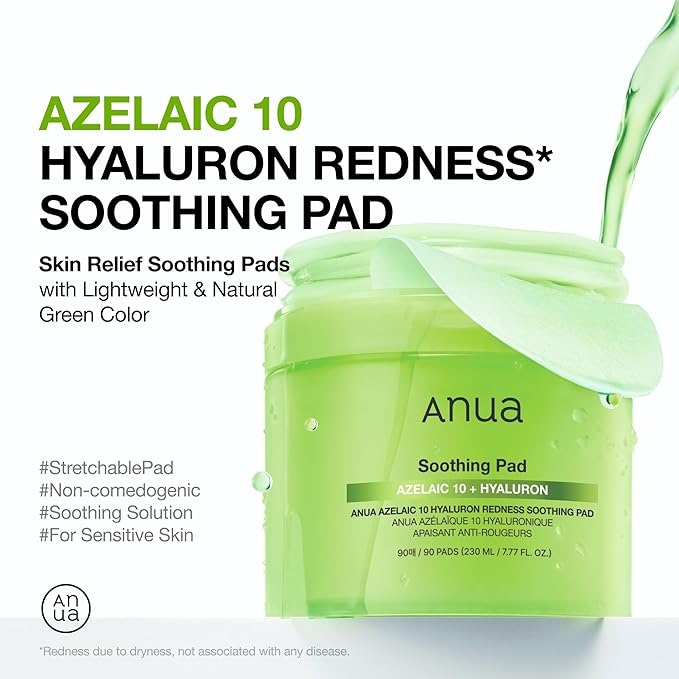 Anua Azelaic Acid Redness Soothing Prep & Boost Duo, Soothing & Calming Synergy, Spot care with Mini Sheet mask for Day & Night Routine, Korean skincare set