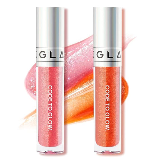 Glam Code Lip Gloss Set – Color-Changing Lip Gloss for Daily Glow – Glossy Lip Oil with Vitamin E & Shea Butter for Deep Hydration Lightweight, Non-Sticky & Sensitive Skin Friendly