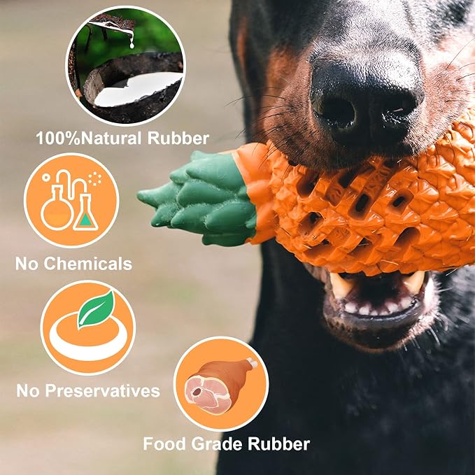 Pineapple Dog Chew Toys - Indestructible for Large Aggressive Chewers
