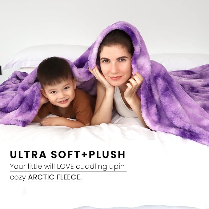 Purple Throw Blanket, Soft Plush Flannel Fleece Blanket for Couch Sofa Bed, Cozy Warm Decorative Blanket for Bed Home Decor, Luxury Soft Throw, Birthday Gifts for Women