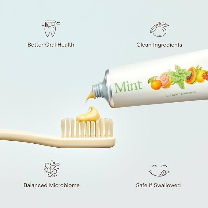 Revitin Toothpaste | Fluoride-Free Prebiotic Mint Tooth Gel | No SLS, Gluten Free, Dye Free, GMO Free, No Sweeteners | Non-Toxic, Kid Approved, Pack of 5