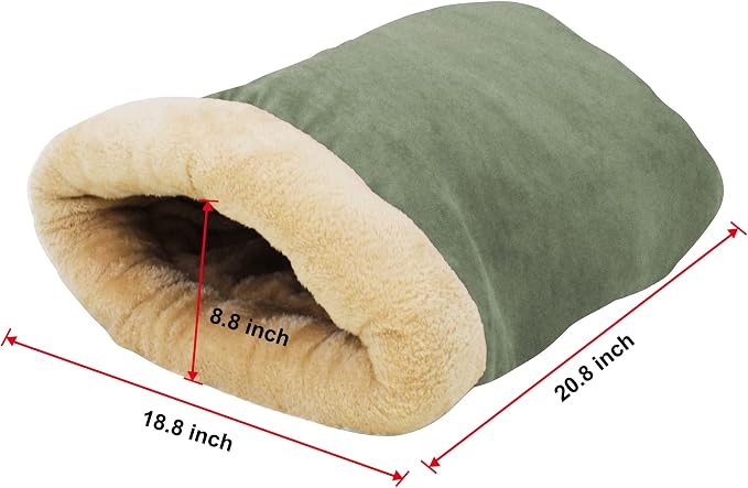 4 in 1 Self Warming Burrow Cat Bed Hideway Sleeping Cuddle Cave | Keep Warming, Machine Washable, Easy to Clean, Soft & Comfortable, Pet Beds fo Cats & Dogs, Cozy Privacy Nook