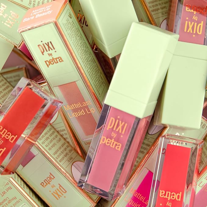 Pixi Beauty MatteLast Liquid Lip | Long-Wearing Matte Lip Color with Rosehip Oil | Hydrating & Comfortable | Precision PixiPetal Applicator | Berry Beauty | 0.24 oz/6.9 g