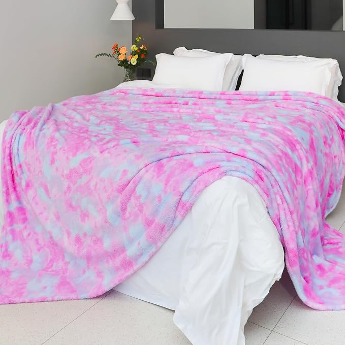 MUGD Lightweight Blanket Fleece Big Blanket Fuzzy Throw Blanket for Bed King Size