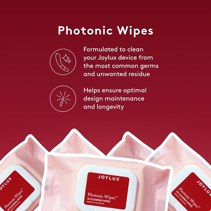Joylux - Photonic Wipes, For vFit Device, Women's Device Cleaner, Mild Formula, Helps Ensure Optimal Device Maintenance & Longevity (30 Count)