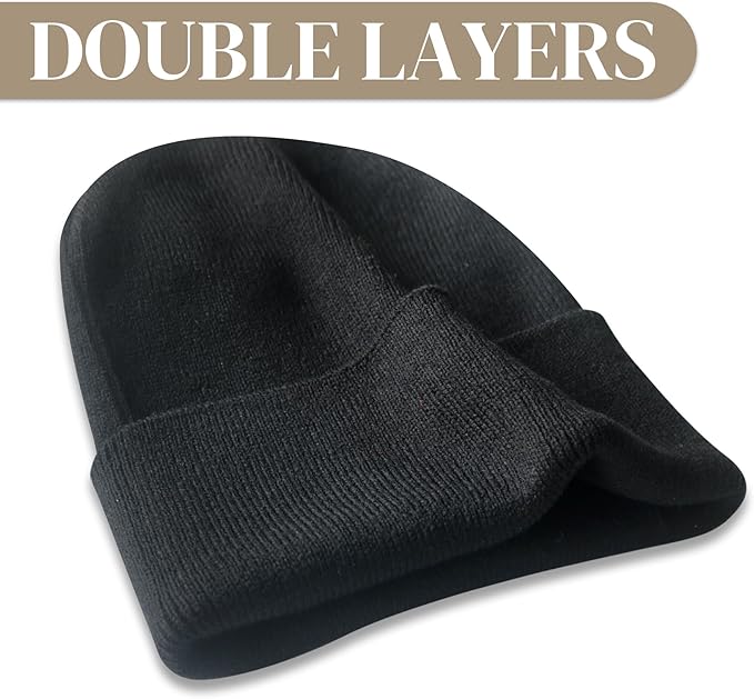 PFFY Unisex Beanie Hats for Men Women Knit Winter Beanies