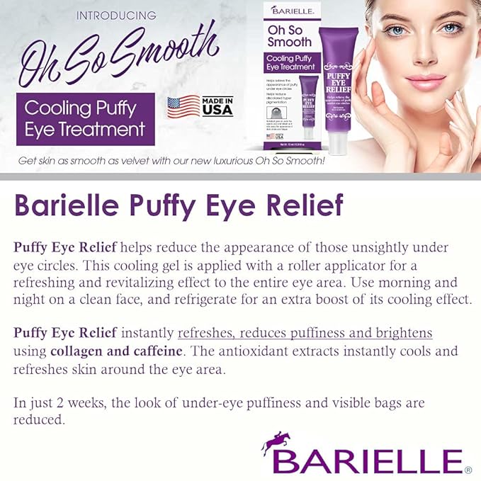 BARIELLE Oh So Smooth Cooling Puffy Eye Treatment .34 oz.
