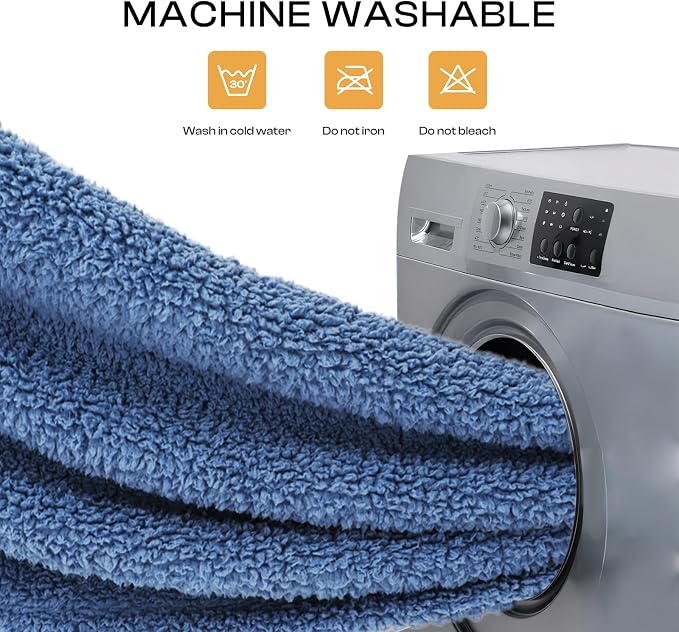 Luciphia 1 Pack 3 Calming Dog Blanket Fluffy Premium Fleece Pet Blankets Soft Sherpa Throw for Dogs Puppy Cat Haze Blue Medium (30" x20") | Fluffy Throw Blanket Washeble for Crate Bed Couch Indoor. Cozy Pet Blanket, Puppy Essentials Dog gift,Haze Blue,...