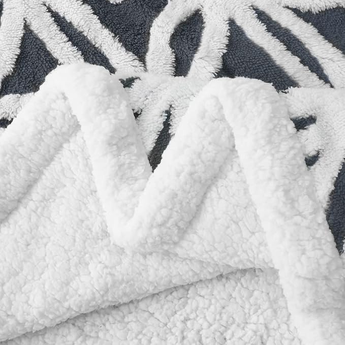 LOMAO Sherpa Fleece Blanket Gifts for Mom Dad Cozy Soft Throw Blanket for Women Men Birthday Gifts Dual Sided Couch Sofa Bed Blanket (Dark Grey, 60''x80'')