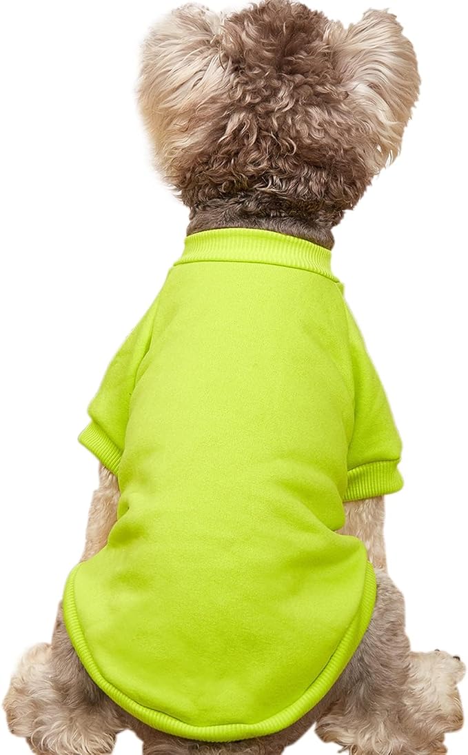 Soft Puppy Sweater for Small Dogs Pullover, Light Green S | Elastic Cuffs Pet Clothes, Holiday Party Matching, Fall Winter Daily Outfit, Soft Breathable Machine Washable Sweatshirt