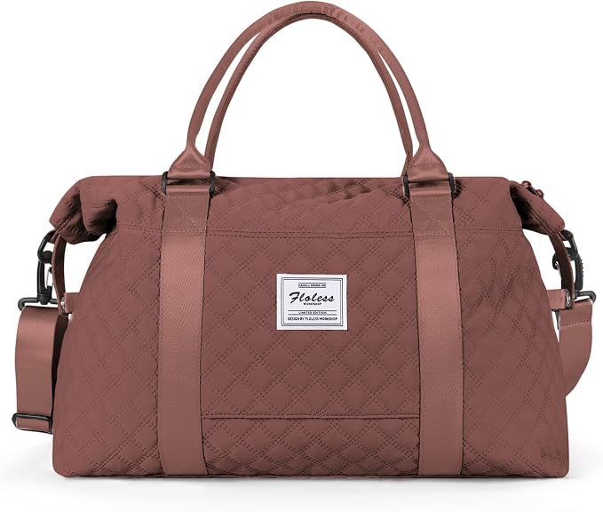 Travel Duffel Bag, Carry On Overnight Weekender Bags for Women | Travel Bag with Wet Pocket & Trolley Sleeve, For Spirit Airlines 18x14x8 Personal Item Bag