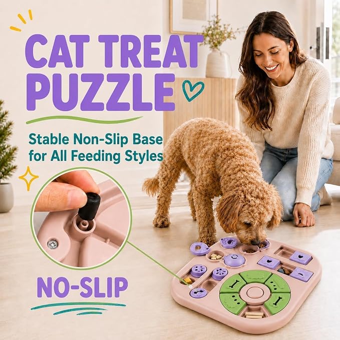 Interactive Cat Puzzle Toy, Maze Slow Feeder, 11.02 in