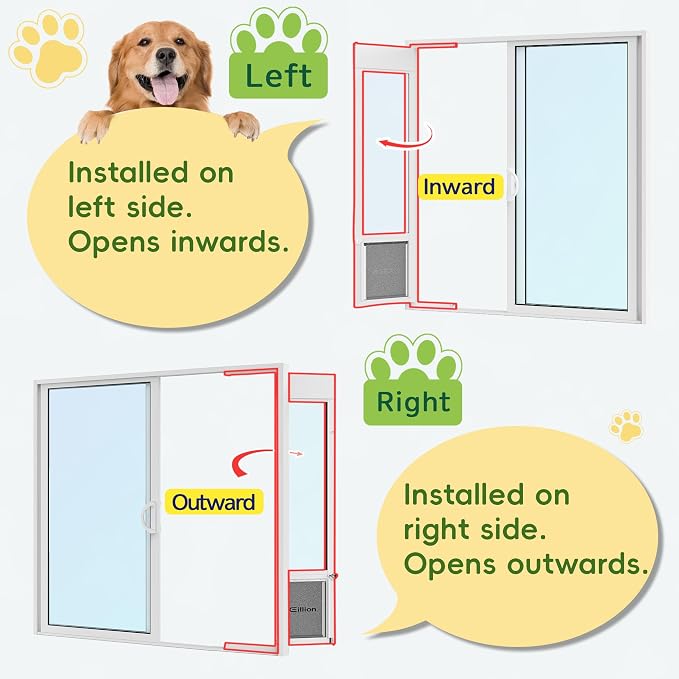 3 Flap XLarge Dog Door for Sliding Glass Door, Openable Pet Door for Sliding Glass Doors, Adjustable 75 7/8" to 81" Slider Height-Pets Up to 220 Lb (Extra Large Size)