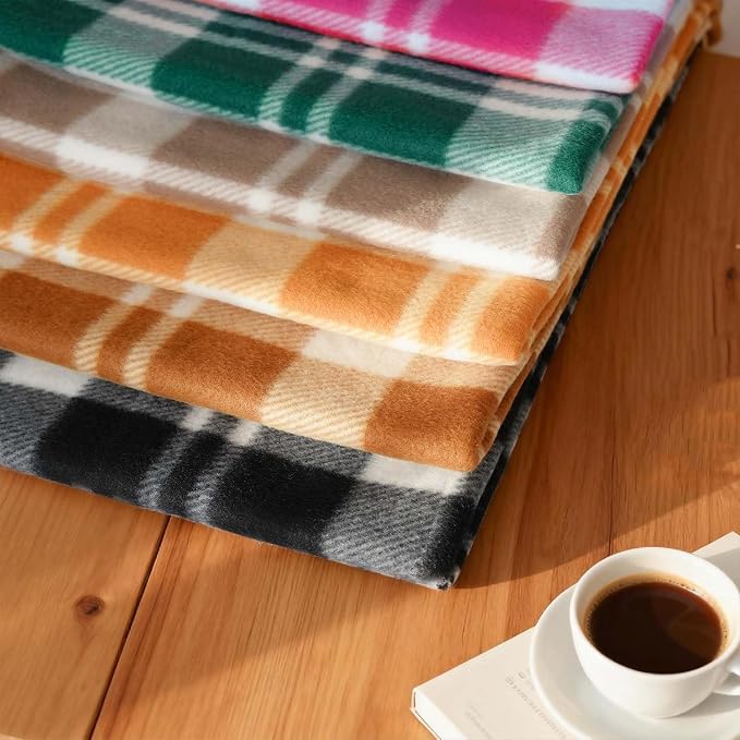 ZYFZCYBL Fleece Blanket Bulk Pack of 6 Cozy Fleece Throw Blankets 50x60 Warm Soft Lightweight Breathable Pet-Friendly for Bed Sofa Camping Wedding Gifts（Multiple Print）