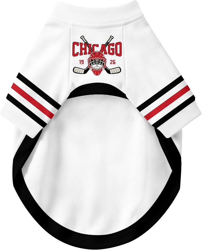 Chicago Dog Clothes Personalized Pet T Shirt for Dogs Gift | Custom Name Number Jersey Style Pet Shirt for Dog