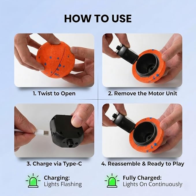 Smart Interactive Dog Bouncing Ball, Thickened ETPU for Aggressive Chewers