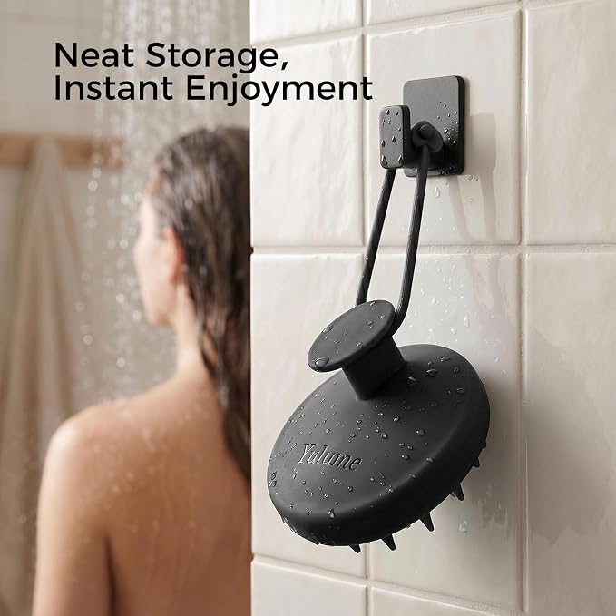 2 Pack Scalp Massager Shampoo Brush, Soft Silicone Bristles Head Scrubber for Deep Cleansing, Dandruff Removal & Hair Growth, Wet & Dry Use, Eco-Friendly Shower Brush, Black & Green