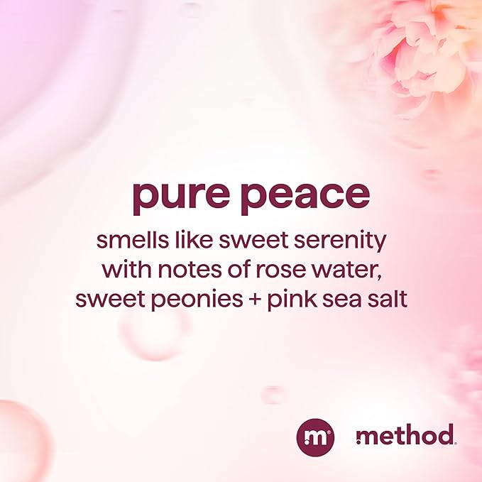 Method Volumizing Conditioner, Pure Peace with Rose, Peony, and Pink Sea Salt Scent Notes, Paraben and Sulfate Free, 13.5 oz (Pack of 1)