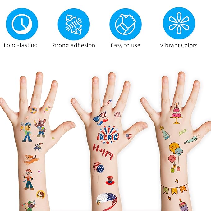 Printable Temporary Tattoo Paper for INKJET Printer, 30-Sets Custom Tattoo Printer Sticker 8.5X11", DIY Personal Clear Transfer Paper for Kids, Family, Christmas, Birthdays, Parties, Festivals