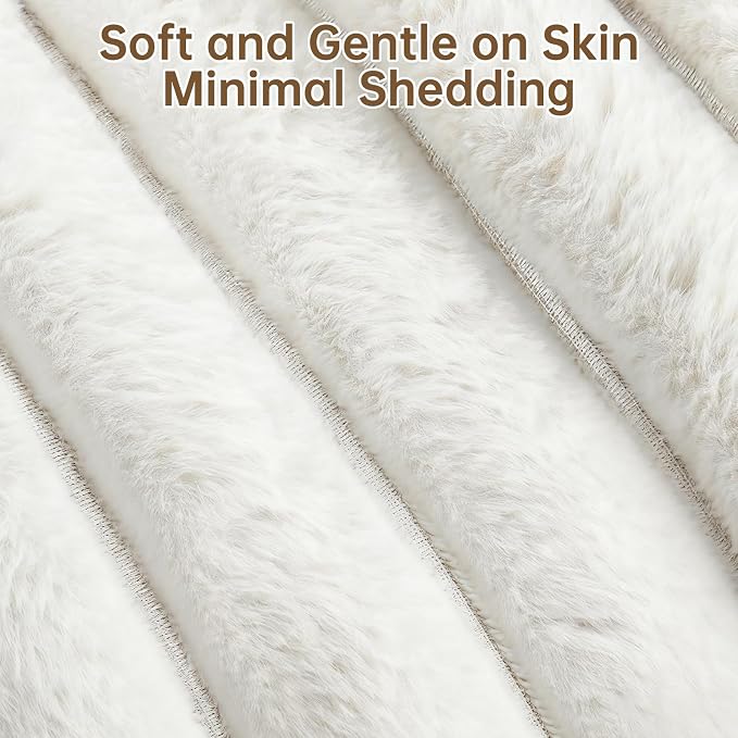 Donut Dog Beds Medium Large Size Dog Washable Pet Bed,31in White | Cozy Calming Round Cuddler, Fluffy Faux Rabbit Fur, Non-Slip Bottom, Anti-Anxiety, Circle Bed for Large Pets Up to 40 Lbs