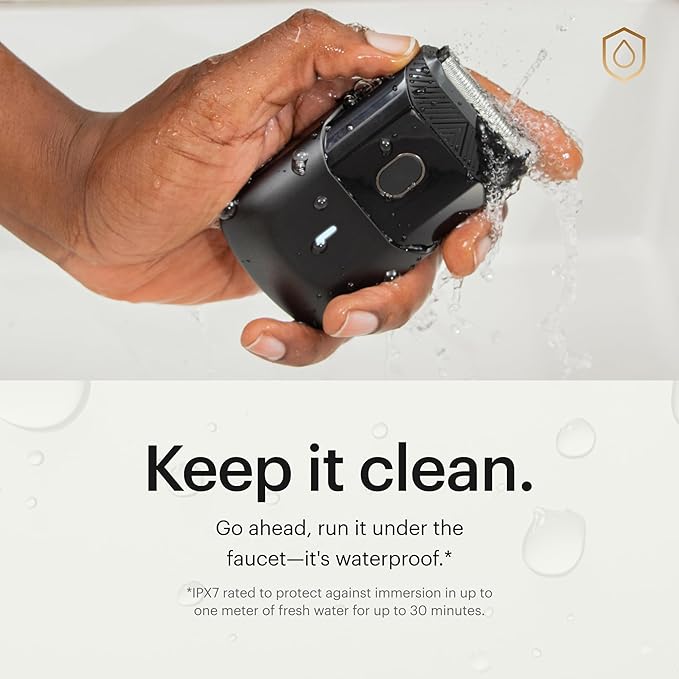 MANSCAPED® The Handyman™ Compact Face Shaver – Portable Men’s Travel Facial Hair Groomer, USB-C Rechargeable Razor, Electric Foil Face Shaver, Waterproof, Cordless, Dual-Action SkinSafe® Foil Blades