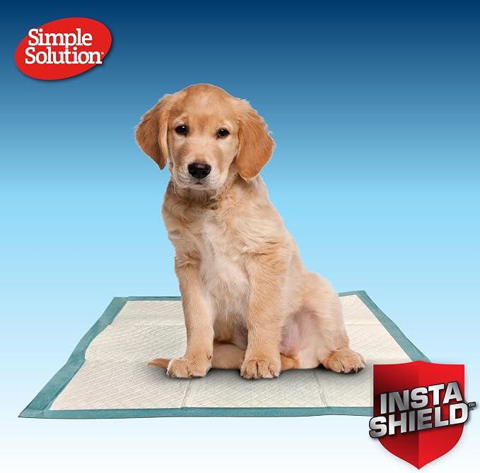 Simple Solution All Day Dog Potty Training Pads, Lavender, 23"x24" 50 Count | Pee Pads for Dogs, Leak Proof, Odor Control, Extra Absorbent, Quick Dry, Indoor Potty, Floor Protection, Puppy Training
