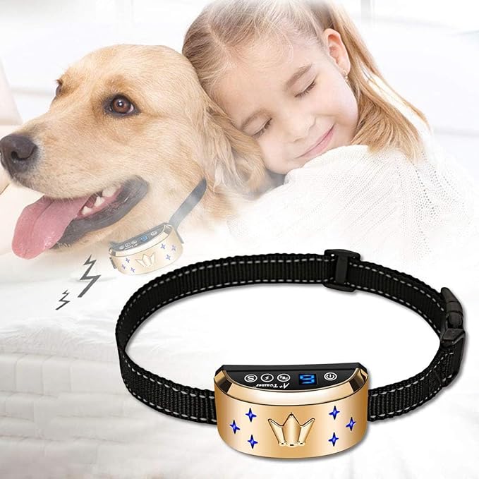 Smart Dog Bark Collar, Waterproof Dog Training Collar, 4 Stop Anti Barking Modes [Beep, Vibration, and Shock], Anti Bark Collar Rechargeable for Small/Medium/Large Dogs