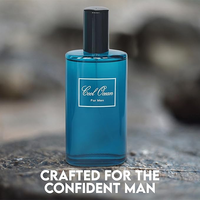 A CENTER Cool Ocean Cologne for Men/Eau de Parfum Natural Spray 3.4 Fl Oz Perfume for Men Suitable for All Skin Type Fragrance Daily Used