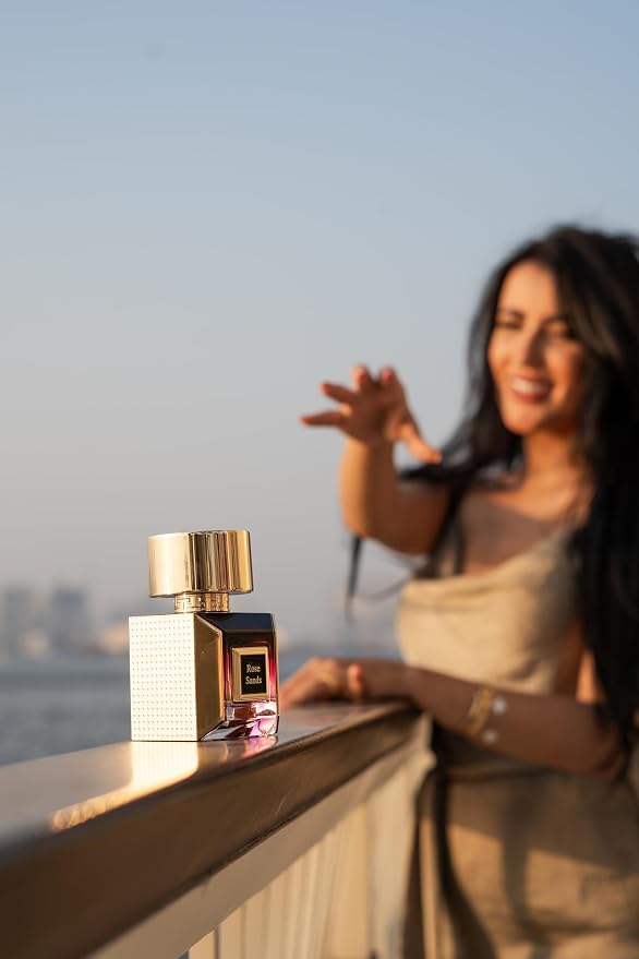 KORBAJ PARFUMS Rose Sands - Arabian Perfume for Women, Luxurious Extrait de Parfums Gourmand Scent with Caramel, Milk - Honey, Tonka Bean - White Musk, Vanilla Perfume 100ml