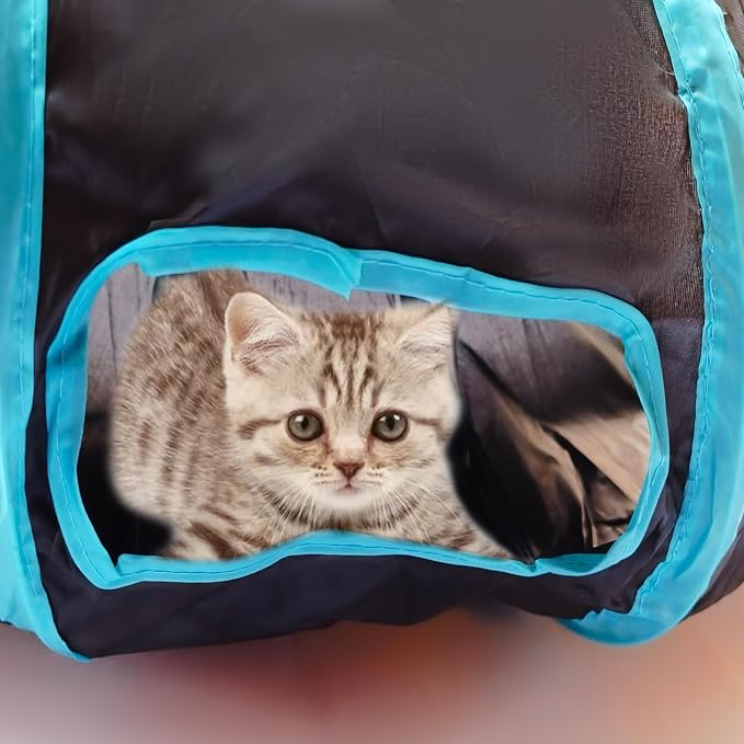 Cat Tunnel, Cat Tunnels for Indoor Cats, S-Shape Foldable Cats Cave