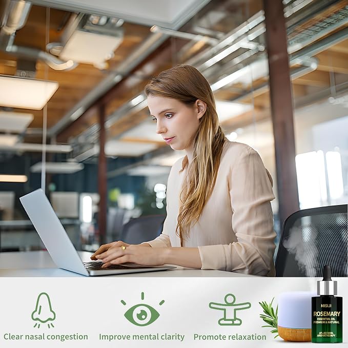 Hand Picking Rosemary Essential Oils-Essential Oils for Diffuser for Home,Diffuser Oils Scents for Aromatherapy,Laundry,Candle&Soap Making,Humidifiers 1 FL.OZ