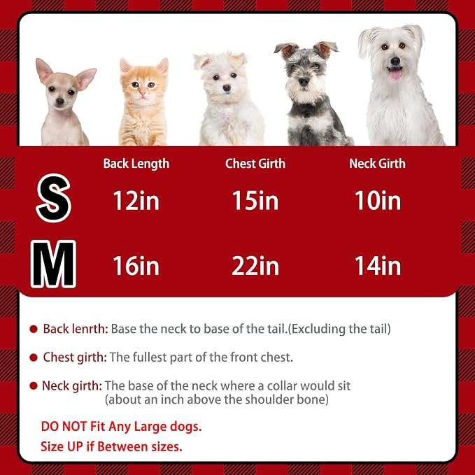 PUPTECK Classic Plaid Dog Shirt, Puppy Polo T-Shirt Clothes, Red M | Soft Cotton Button Up Dog Clothes for Small Medium Dogs Boy Girl, Fashion Pet Tee, Chic Casual Pet Outfit Apparel