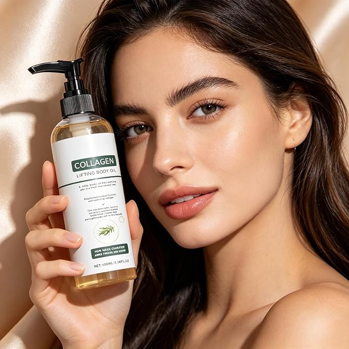 2 Pcs Collagen Lifting Body Oil, Hydrating Collagen Oil For Body, Moisturizing Anti Aging for Women & Men for A Fresh And Luminous Look.