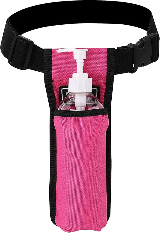 Massage Bottle Bag Massage Therapist Holster Massage Lotion Holster Massage Oil Holster（YR-1KD-Rose Red）