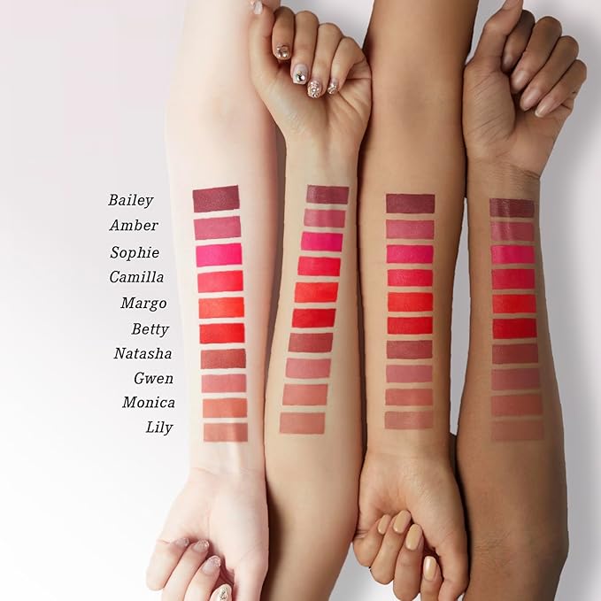 DEARDAHLIA Lip Paradise Effortless Matte Lipstick (Sophie) - Wightness & Silky Matte Lipstick with Long-Lasting and High-Pigment Color, Dahlia Petal Tip for Easy Use. Vegan & Cruelty-Free. 0.11 oz