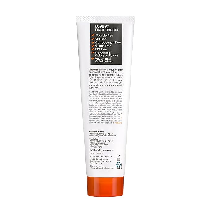 Himalaya Botanique Whitening Antiplaque Toothpaste with Charcoal and Black Seed Oil for Whiter Teeth, 4 oz…